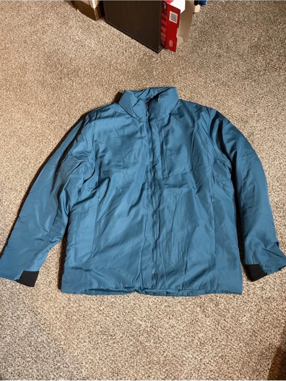 Men's Lightweight Hooded Shirt Jacket in Dusty Blue